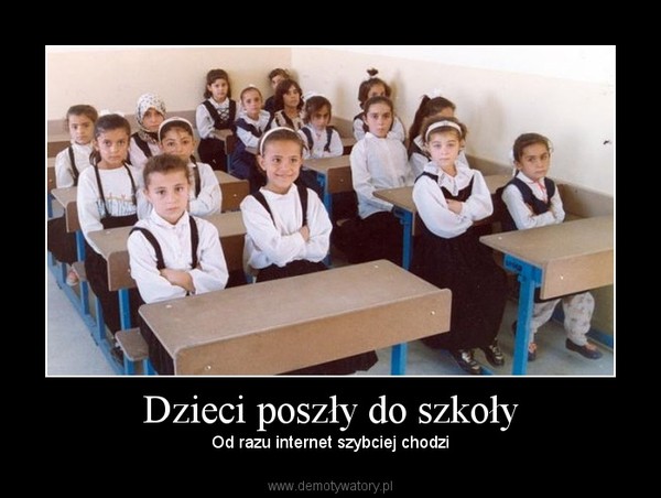 Dzieci poszły do szkoły – Od razu internet szybciej chodzi 