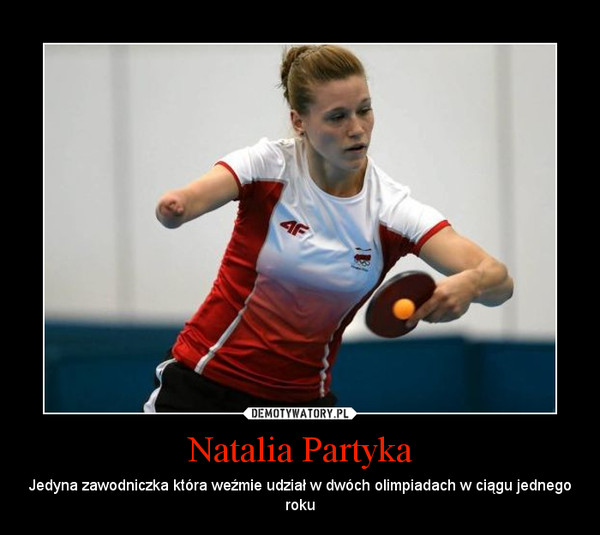 Natalia Partyka – Jedyna zawodniczka która weźmie udział w dwóch olimpiadach w ciągu jednego roku 
