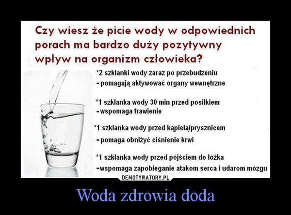 Woda zdrowia doda –  