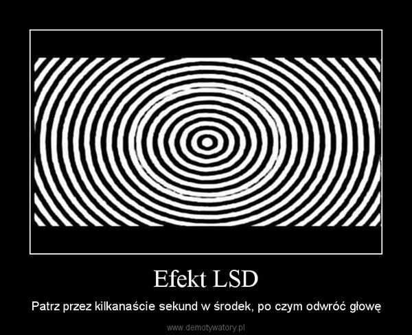Efekt LSD – Patrz przez kilkanaście sekund w środek, po czym odwróć głowę 