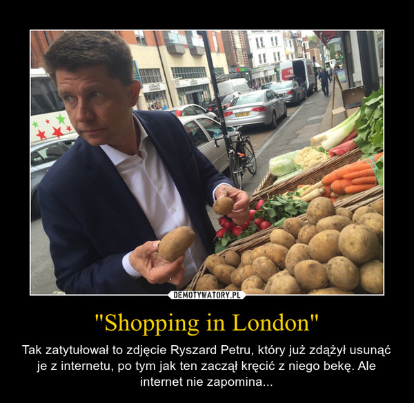 "Shopping in London" – Tak zatytułował to zdjęcie Ryszard Petru, który już zdążył usunąć je z internetu, po tym jak ten zaczął kręcić z niego bekę. Ale internet nie zapomina... 