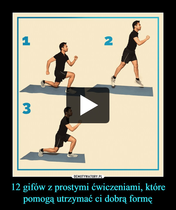 12 gifów z prostymi ćwiczeniami, które pomogą utrzymać ci dobrą formę –  
