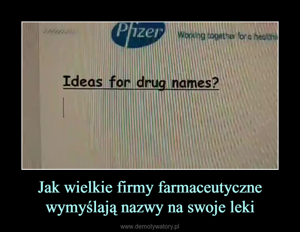 Jak wielkie firmy farmaceutycznewymyślają nazwy na swoje leki –  