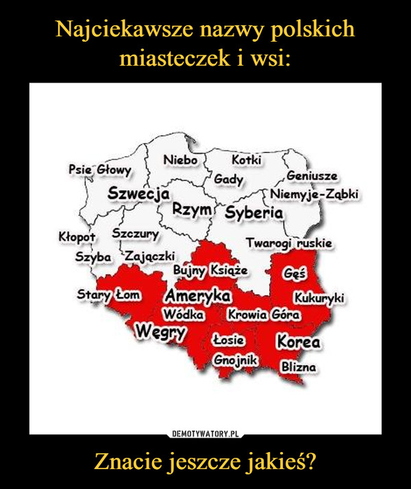 Najciekawsze nazwy polskich miasteczek i wsi: Znacie jeszcze jakieś?