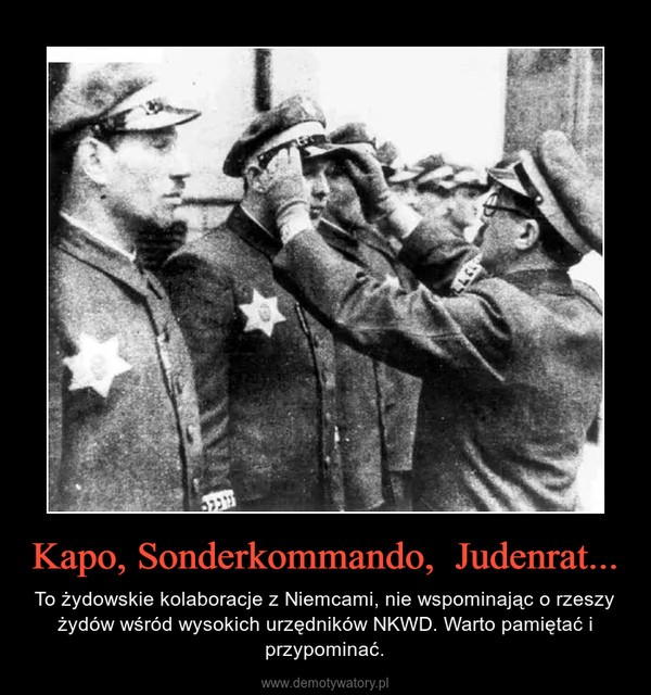 Kapo, Sonderkommando, Judenrat... – Demotywatory.pl