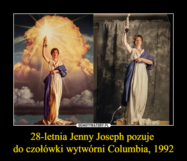 28-letnia Jenny Joseph pozuje do czołówki wytwórni Columbia, 1992 –  