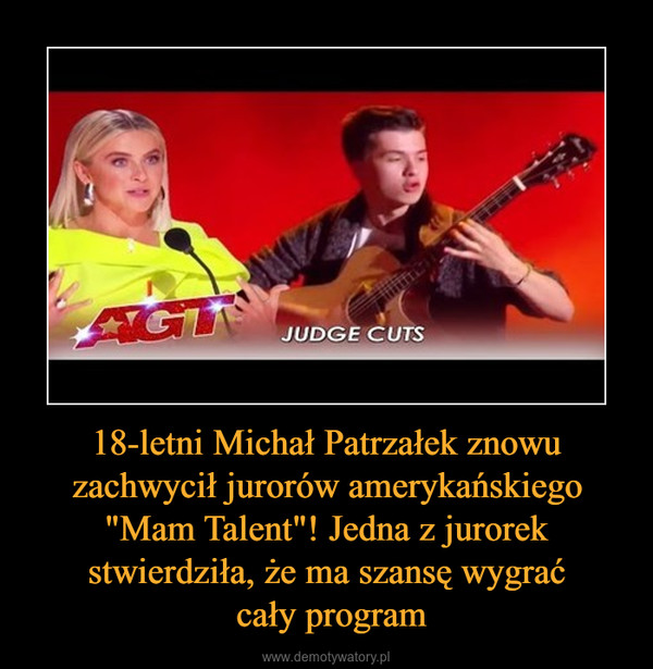 18-letni Michał Patrzałek znowu zachwycił jurorów amerykańskiego "Mam Talent"! Jedna z jurorek stwierdziła, że ma szansę wygrać cały program –  