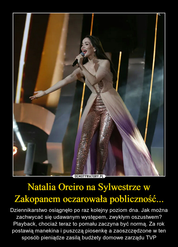 Natalia Oreiro na Sylwestrze w Zakopanem oczarowała pobliczność...
