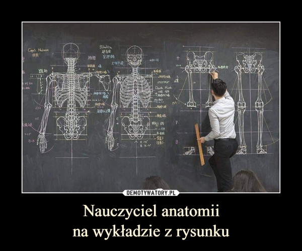 Nauczyciel anatomii
na wykładzie z rysunku