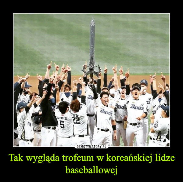Tak wygląda trofeum w koreańskiej lidze baseballowej –  
