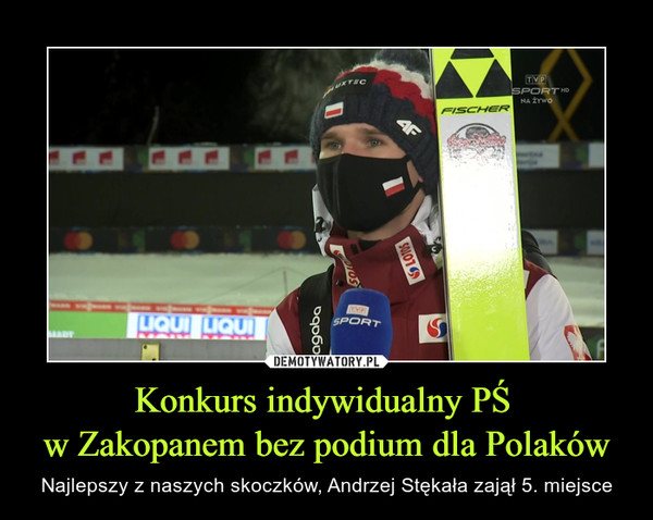Konkurs indywidualny PŚ w Zakopanem bez podium dla Polaków – Najlepszy z naszych skoczków, Andrzej Stękała zajął 5. miejsce 