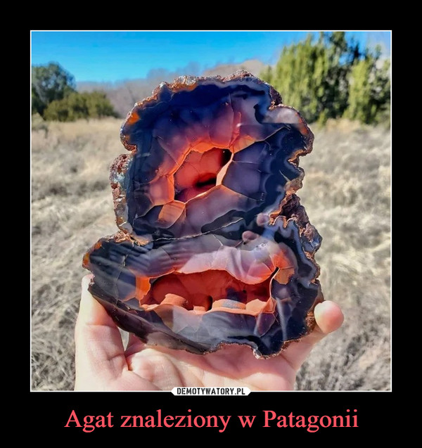 Agat znaleziony w Patagonii –  