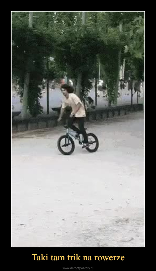 Taki tam trik na rowerze –  