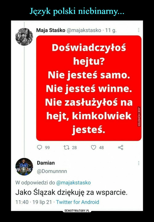 Język polski niebinarny...