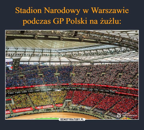 Stadion Narodowy w Warszawie podczas GP Polski na żużlu: