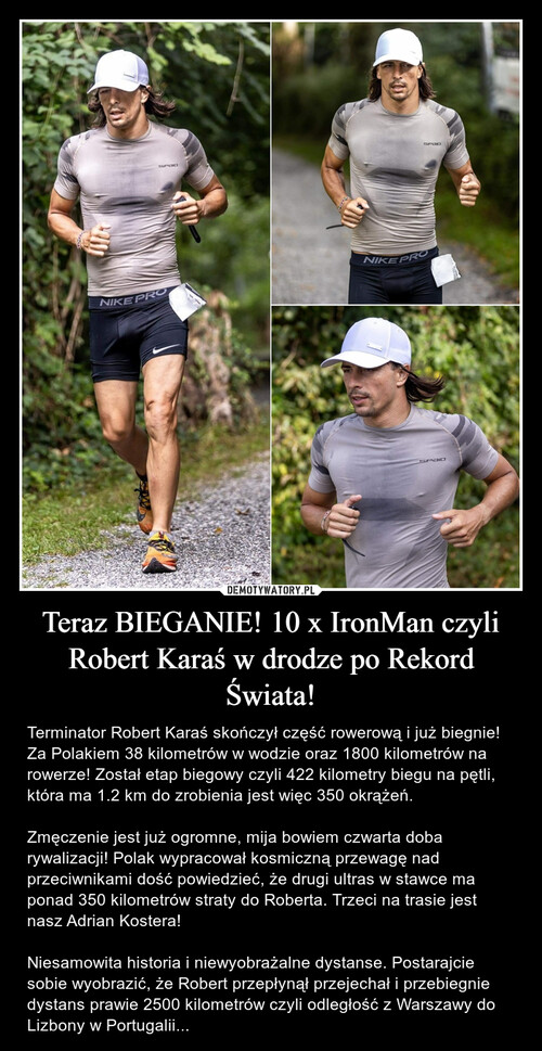 Teraz BIEGANIE! 10 x IronMan czyli Robert Karaś w drodze po Rekord Świata!