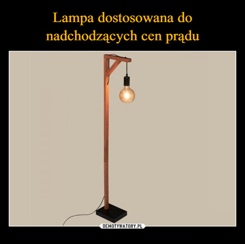 Lampa dostosowana do nadchodzących cen prądu
