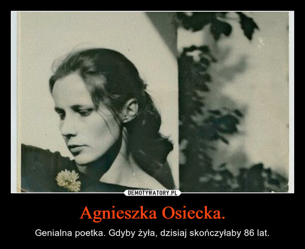 Agnieszka Osiecka. – Genialna poetka. Gdyby żyła, dzisiaj skończyłaby 86 lat. 