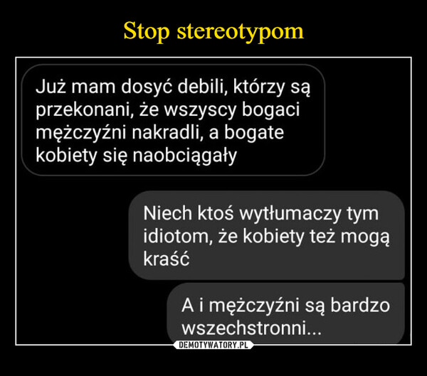 Stop stereotypom