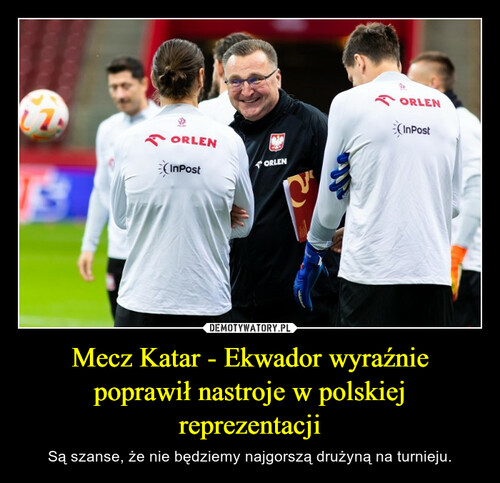 Mecz Katar - Ekwador wyraźnie poprawił nastroje w polskiej reprezentacji