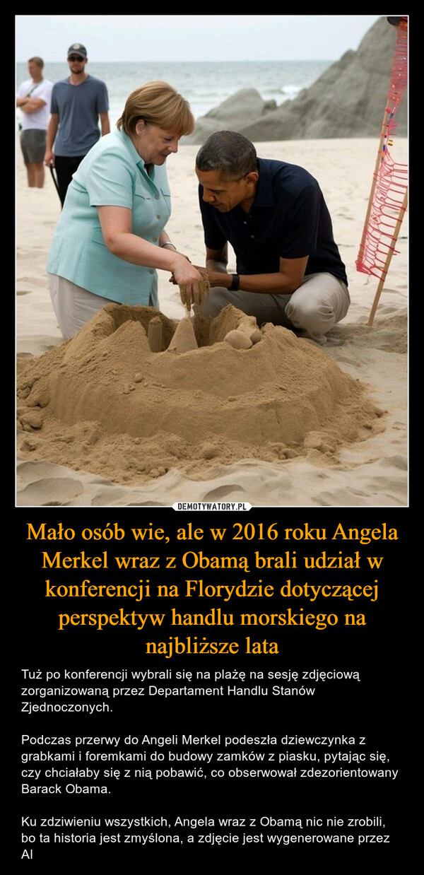 Mało osób wie, ale w 2016 roku Angela Merkel wraz z Obamą brali udział w konferencji na Florydzie dotyczącej perspektyw handlu morskiego na najbliższe lata