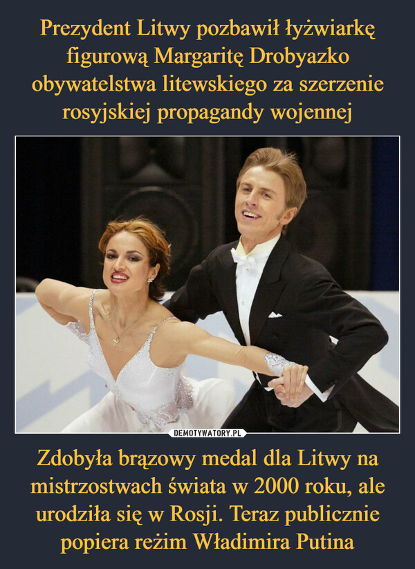 Zdobyła brązowy medal dla Litwy na mistrzostwach świata w 2000 roku, ale urodziła się w Rosji. Teraz publicznie popiera reżim Władimira Putina –  
