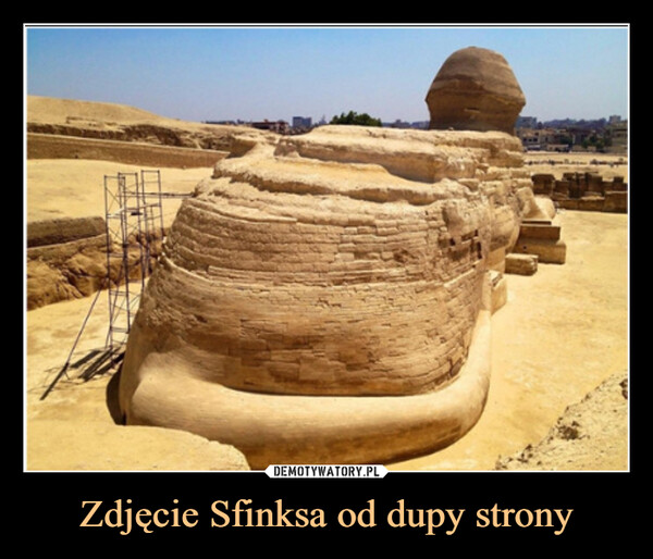 Zdjęcie Sfinksa od dupy strony –  